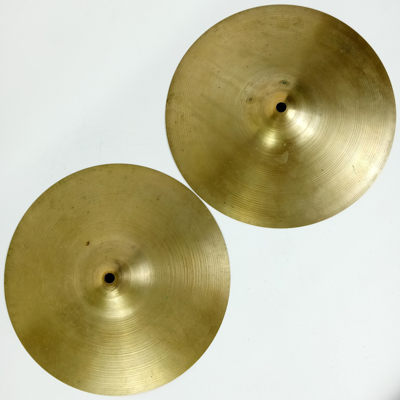 Zildjian 12" Hi-Hats 50s 569g/571g Thin Cymbals Vintage B20 Avedis A Matched Set — main photograph