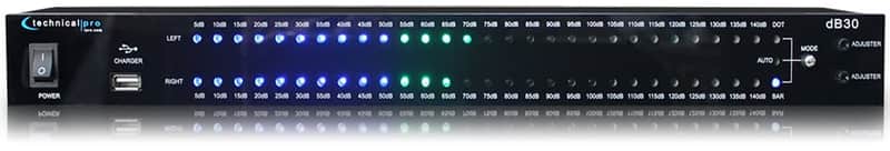Technical Pro DB30 1RU dB Meter with 8-Outlet Power Supply image 1