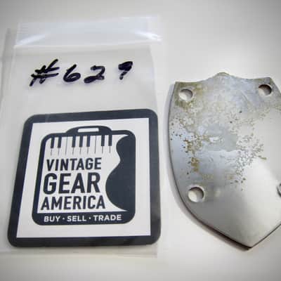 Fender King, Kingman, Shenandoah, Malibu & Other Vintage Acoustics Neck Plate Authentic Vintage Guitar Part Circa-1964-1971-Chrome image 5