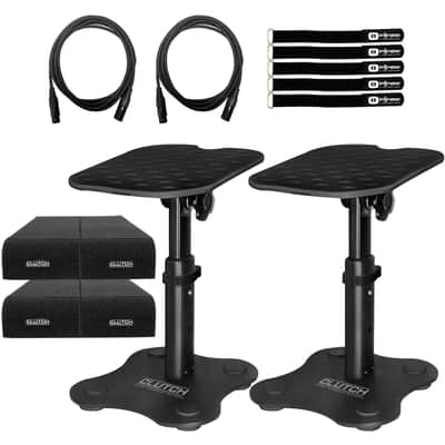 Clutch CL-DMS250 Desktop Studio Monitor Speaker Stands w/ Monitor Isolator Pads image 9