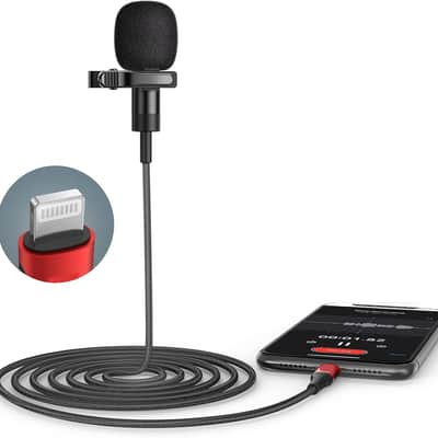 Microphone for iPhone iPad from Mic for iPhone Live Streaming Vlogging | External Microphone for iPhone Video Recording, Compatible with Apple Lightning Devices (5ft) image 1