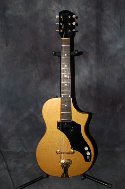 1958 Supro 33 Special Belmont Short Scale Gold Kluson Pro Setup Original Soft Shell Case image 1
