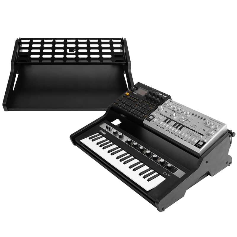 Gator Frameworks Elite Synth Oasis Series Keyboard Stand For 32-Key Midi Controllers, Black (GFW-ELITE-SYNTHOASIS-BLK-32) image 1