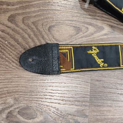 Fender 2" Monogrammed Guitar Strap 2016 - Black / Yellow / Brown image 2