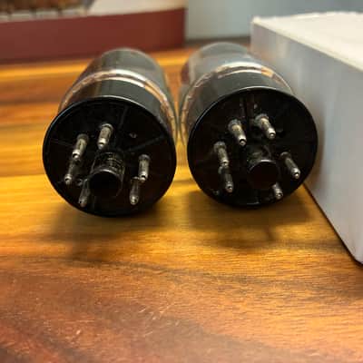 NOS date code and tight current matched pair 1969 RCA 6L6GC black plate tubes image 10