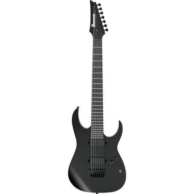 Ibanez RG Iron Label RGIXL7 7-String Electric Guitar, Ebony Fretboard, Black Flat image 2