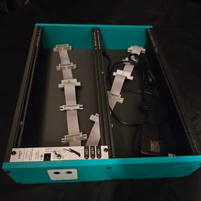 3D Printed Eurorack Case 6u Powered Eurorack Case 66hp 2025 - Teal and Black image 2