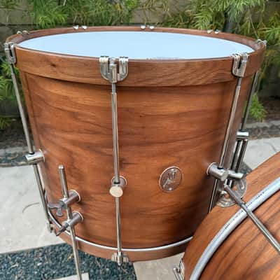 A&F Drum Co. Walnut Drum Set 13/18/24 with gig bags image 8