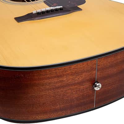 Crossrock 6 String Acoustic Dreadnought Guitar with Hard Case, Spruce Top, Student Guitar image 5