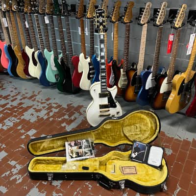 Epiphone   Les Paul Custom Bjorn Gelotte Jotun White Repaired Hea DS Tock image 10
