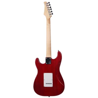 Ukscs Rosewood Fingerboard Electric Guitar Sunset - Red image 3
