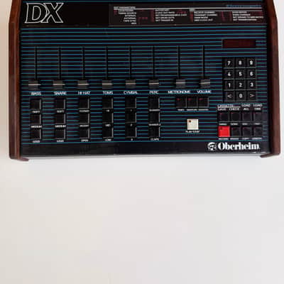 Oberheim DX 6-Voice Drum Machine 1982 - Blue with Wood Sides image 3