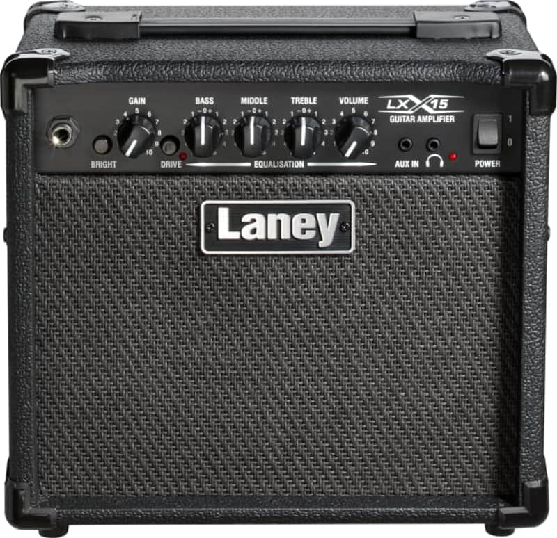 Laney LX15 15-Watt Guitar Combo Amp with overdrive 3-Band EQ Aux Input And Headphone Output and two 5" Speakers image 1