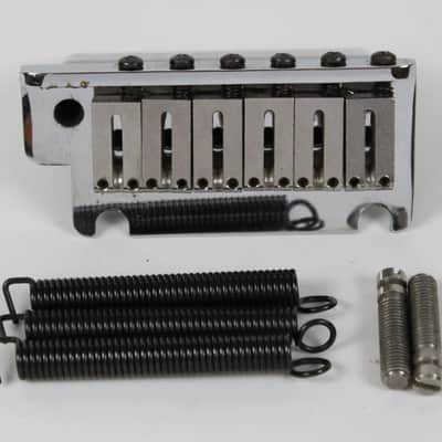 2002 Fender American Standard Stratocaster USA Chrome Guitar Bridge w/Original Bolts and Screws image 1