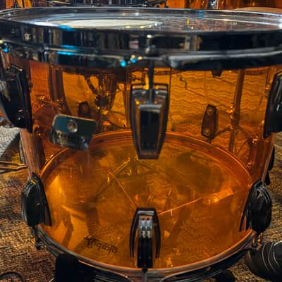 Ludwig Vistalite 9 pc BIG ZEP KIT Amber clear image 7