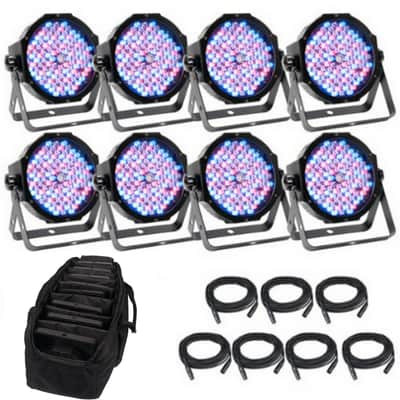 AMERICAN DJ MEGA FLAT PAK 8 PLUS Complete Up or Down Lighting image 1