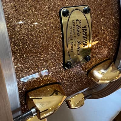 Yamaha Elvin Jones Signature snaredrum 2010s - Gold sparkle, gold lugs. image 12