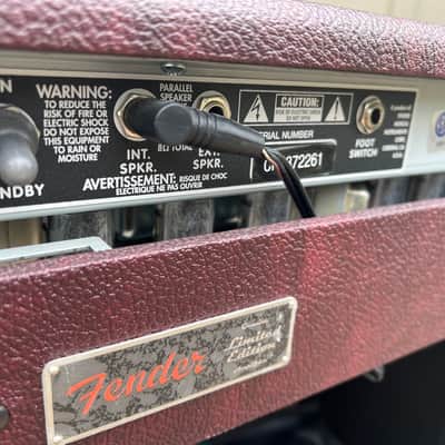 Fender '65 Deluxe Reverb Reissue "Bordeaux Blues" FSR Limited Edition 22-Watt 1x12" Guitar Combo 2012 - 2014 - Wine Red image 10
