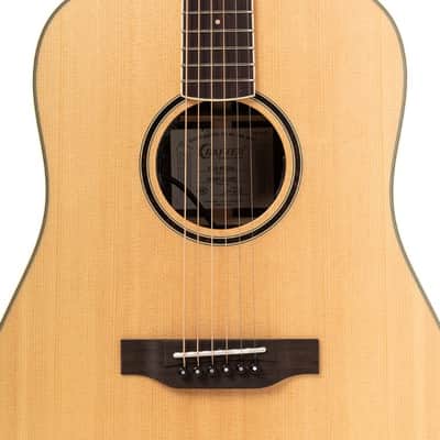 Crafter ES-ROSE DE NAT ES Series Dreadnought Solid Sitka Spruce Top Mahogany Neck 6-String Acoustic-Electric Guitar w/Gig Bag image 3