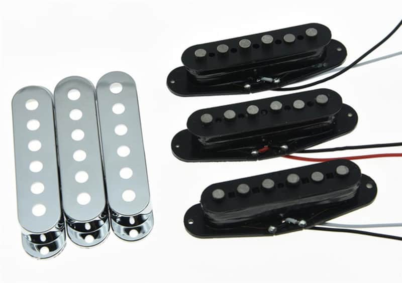 Set of Chrome Silver Pickups Alnico 5 hot wound Pickups Set for Stratocaster with accessories image 1