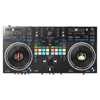 Pioneer DDJ-REV7 2-Channel Serato DJ Controller w White/Black Skin Kit image 2
