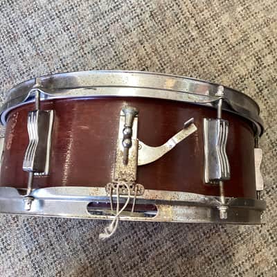 Ludwig No. 491 Pioneer 5x14" 6-Lug Snare Drum with Keystone Badge 1968 - 1969 - Mahogany Lacquer image 8