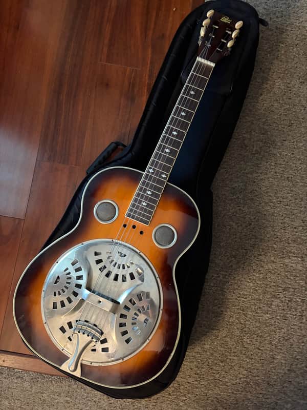 Rogue Classic Spider Resonator Sunburst Squareneck image 1