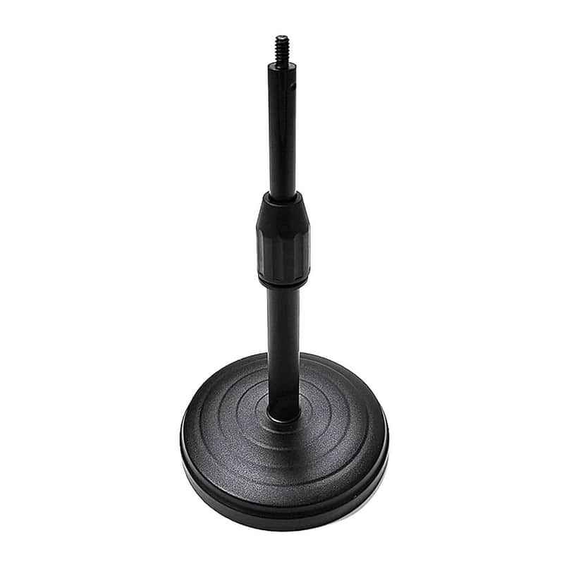 Desktop Microphone Stand Replacement Weighted Metal Adjustable Table Mic Stand With 1/4 Inch Threaded Screw Connector For Desk Mic Stands Microphone Clip Holder Mic Clips Phone Holder Bracket image 1