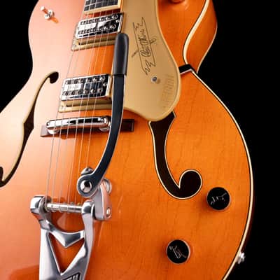Gretsch G6120T-59 Vintage Select '59 Chet Atkins Hollow Body Lacquer Vintage Orange Stain with Case image 5