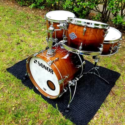 Sonor Ascent Jazz, Heavy German Beech, 12/14/18 w/ 6.5" Snare, Burnt Fade Lacquer, Local Pickup Only image 4