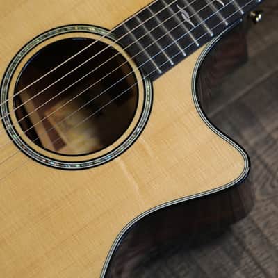 MINTY! 2019 Taylor 814ce LTD Cocobolo & Lutz Spruce Natural Acoustic Electric Cutaway Guitar w/ES2 + OHSC image 12
