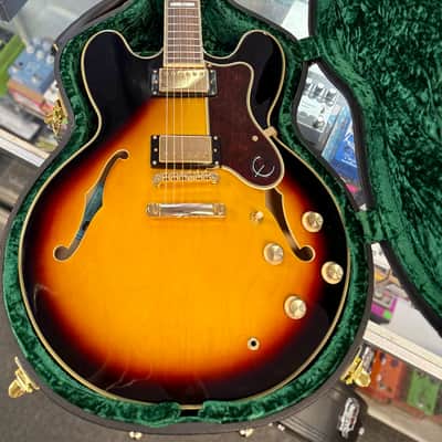 Epiphone Sheraton II Pro Semi Hollow Electric Vintage Suburst with Case - Pre Owned image 7