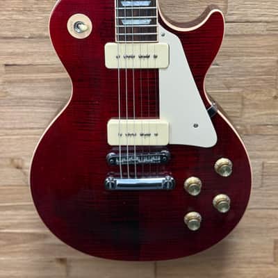 Gibson Les Paul Deluxe Guitar 30th Anniversary 2001 - Wine Red Flame Top w/Mods + OHSC image 1