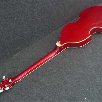 Hofner HI-459-PE-RD Beatle 6 String Electric Guitar Violin Body Shape Metallic Red image 7
