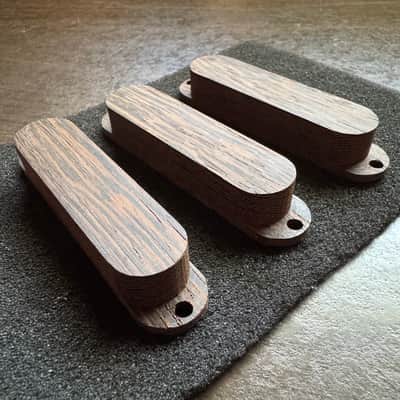Guilford Wenge Single Coil Pickup Covers - Set of 3 - No Pole Piece Holes image 2
