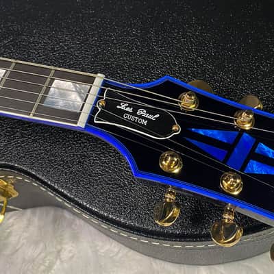 NEW! Gibson Dealer Select Custom Shop Les Paul Custom Blue Widow AAA Figured Flame Top - Authorized Dealer - 9.7 lbs - G07454 image 6