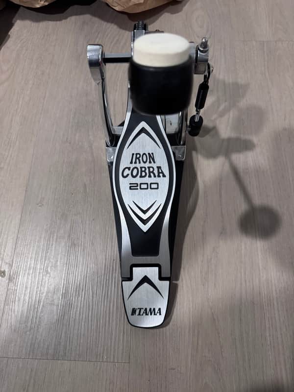 Tama HP200P Iron Cobra 200 Series Single Bass Drum Pedal 2010s - Black/Chrome image 1