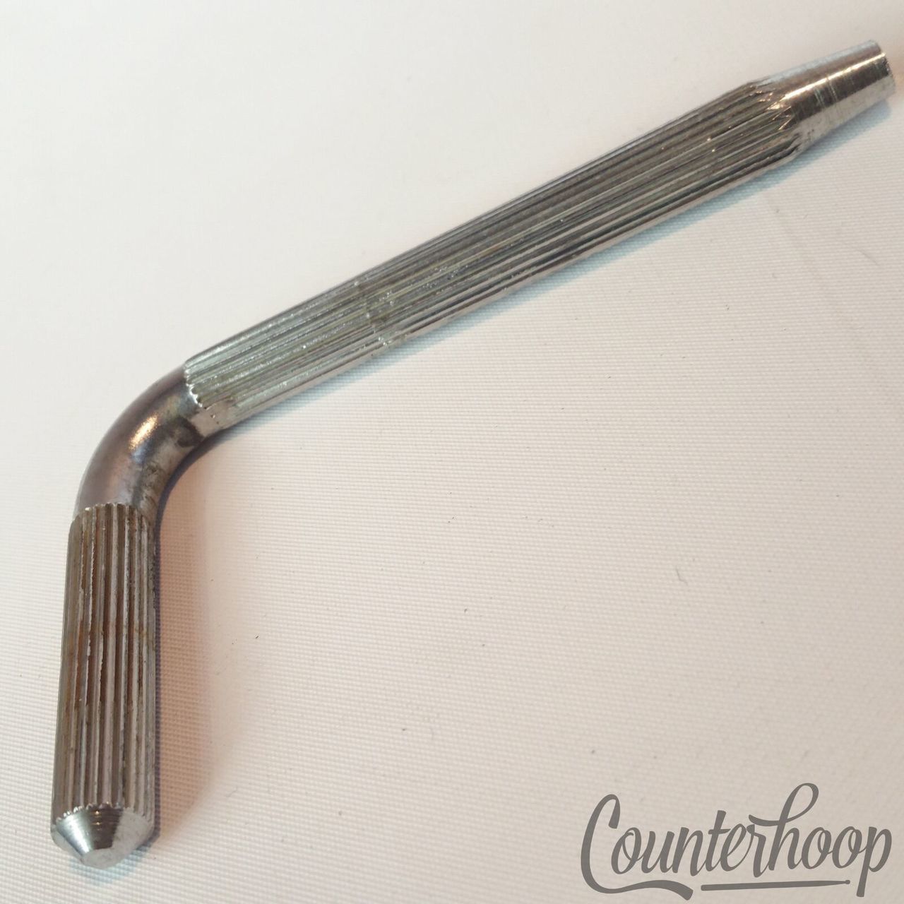 Ludwig L-Arm Straight-Knurling Rail/Double Tom Drum Mount Chrome Part Vintage60s — main photograph