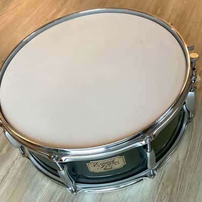 Pearl Export Holzsnare 14x5 Anfang der 2000er Dunkel grün image 7
