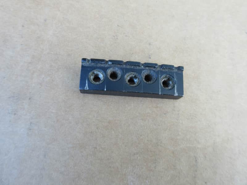 Vintage 1980s Black Locking Electric Guitar Nut Metal Black image 1