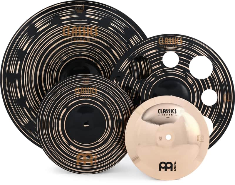 Meinl Classics Custom Dark Effects Set #1 10-14-18IN + FREE 8in image 1