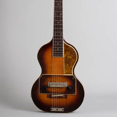 Slingerland  Songster Model 401 Solid Body Electric Guitar (1936), ser. #132, original black hard shell case. image 1
