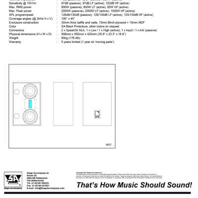 1-Pair-Stage-Accompany-Master-M57-Studio-Monitors-in-Flight-Cases-Never-Used image 6