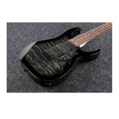 Ibanez GIO RG 7 String Solid-Body Electric Guitar (Right Hand, Transparent Black Sunburst) GRG7221QATKS image 6