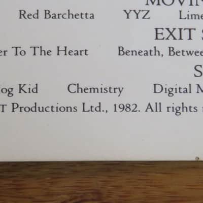 1982 Rush (Signals Tour) Booklet - Original - Good Condition. image 7