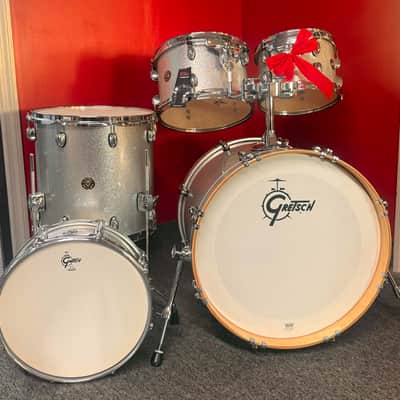 Gretsch Drums Catalina Maple 5 Piece Shell Pack with Snare Drum Silver Sparkle image 1