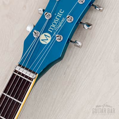 1996 Mosrite Ventures Model '63 Vintage Reissue Sidejack Blue w/ Vibramute & Case, Kurokumo image 4