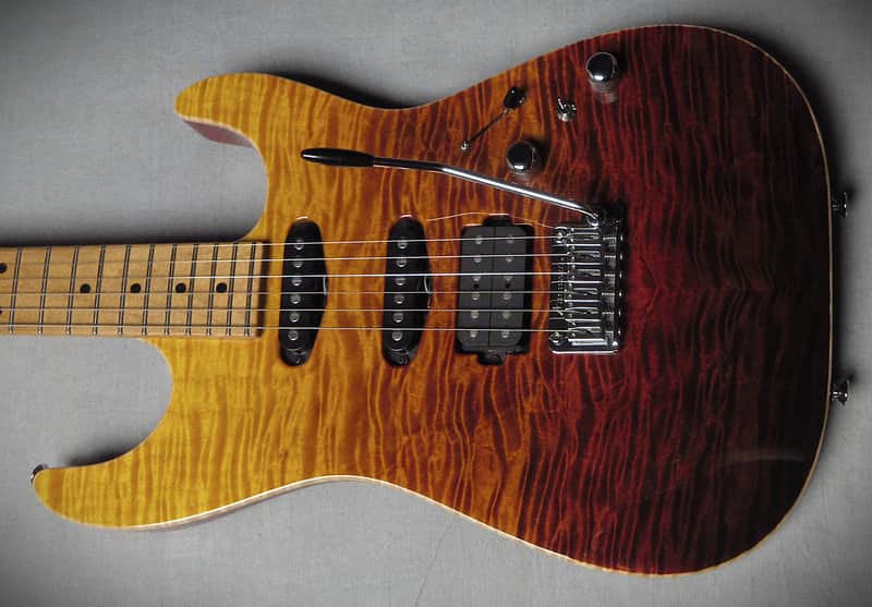 Tom Anderson Guitarworks Drop Top 2022 Fire Wipeout with binding image 1