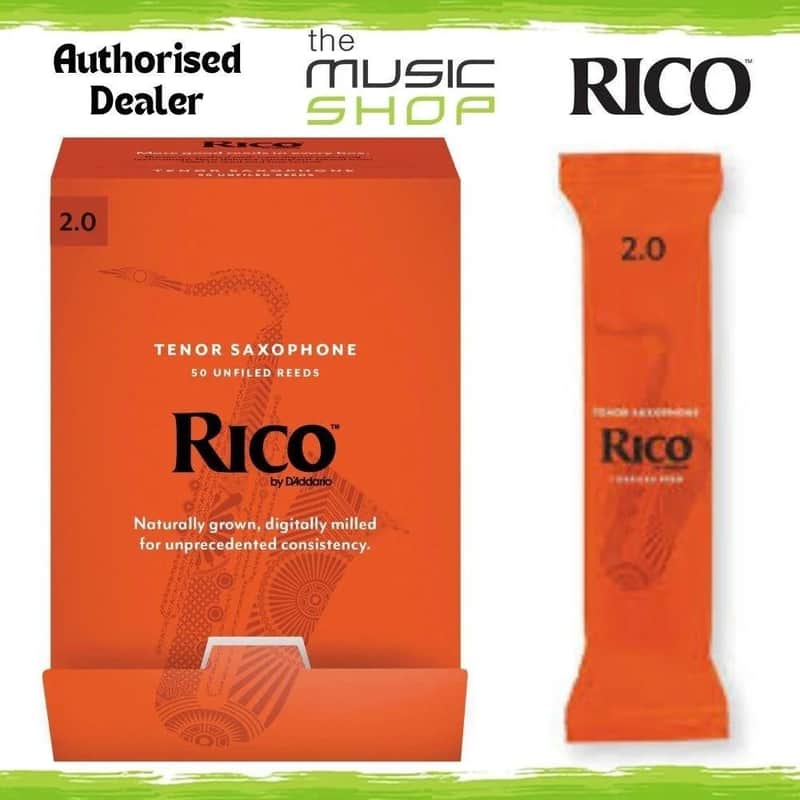 50 x Individually Sealed Rico Tenor Saxophone Reeds, 2 Strength - RKA0120-B50 image 1