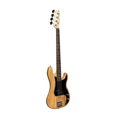 Stagg "P" Style Electric Bass Guitar - Natural Finish with Paulownia Body and Maple Neck image 2